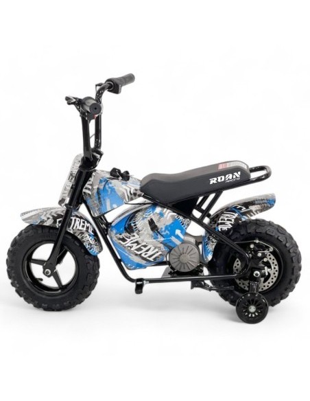 Minimoto electrica 250W ROAN con ruedines y limitador velocidad