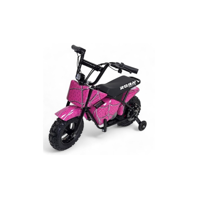 Minimoto electrica 250W ROAN con ruedines y limitador velocidad