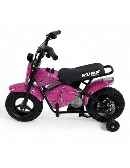 Minimoto electrica 250W ROAN con ruedines y limitador velocidad