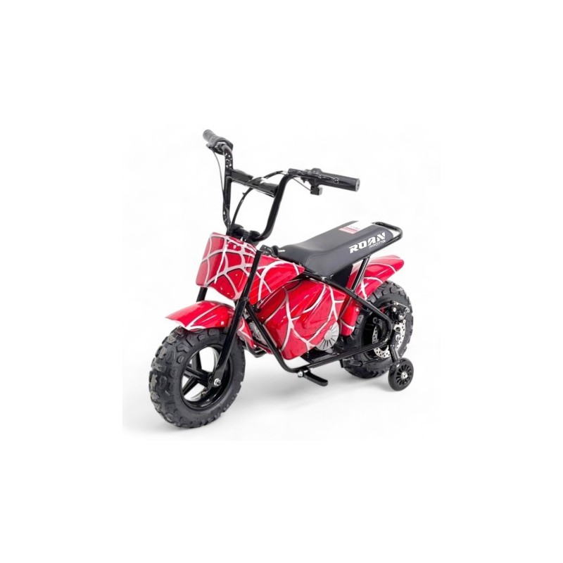 Minimoto electrica 250W ROAN con ruedines y limitador velocidad