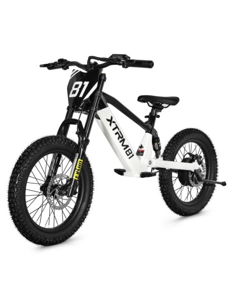 Bicicleta eléctrica sin pedales para niños 36V 500W DX 18 BLANCO