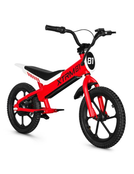 Bicicleta eléctrica sin pedales para niños 36V 350W DX 16 ROJO